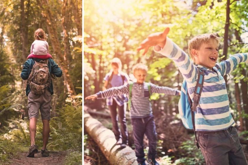family hiking 