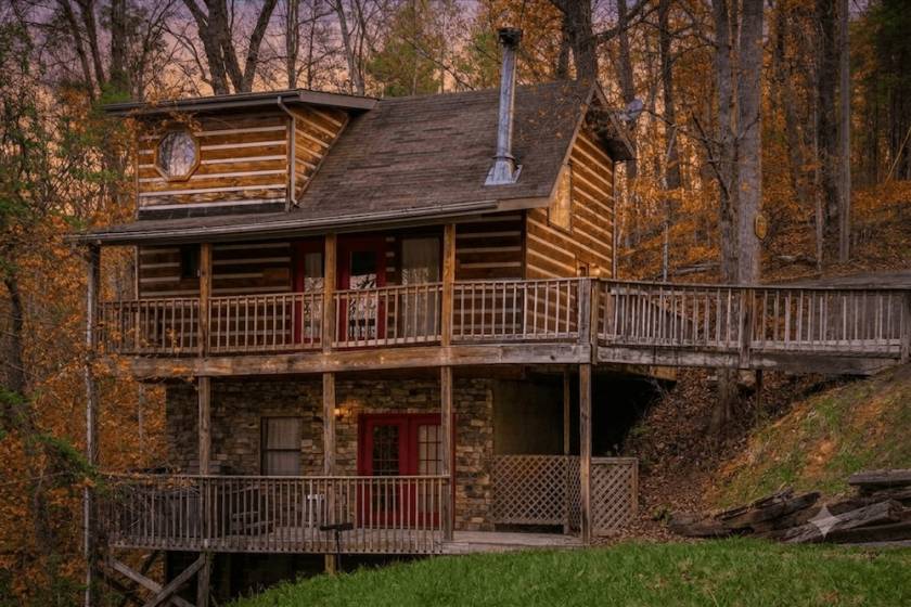 log cabin in the smoky mountains 