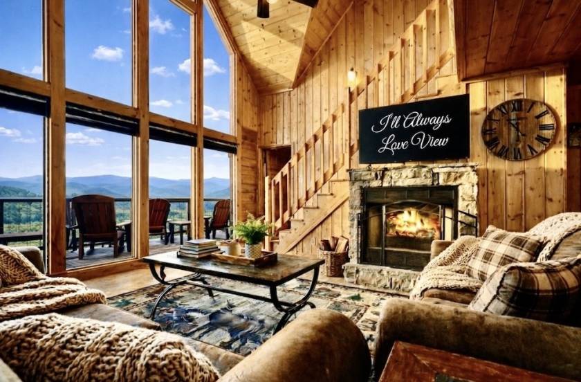 living room of Pigeon Forge rental cabin