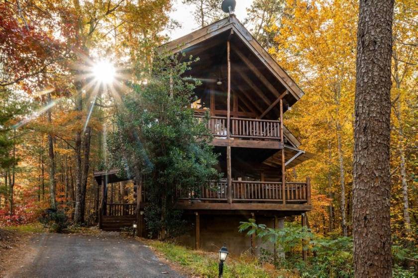 beautiful log cabin in Gatlinburg tn