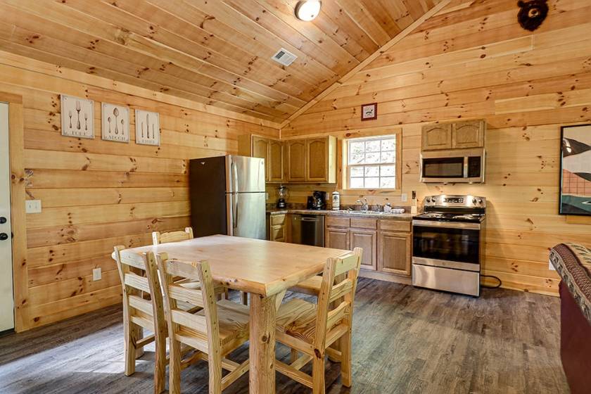 kitchen view of Pigeon Forge vacation cabin rental