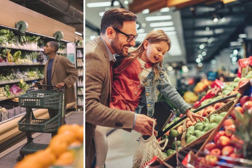 people in grocery stores